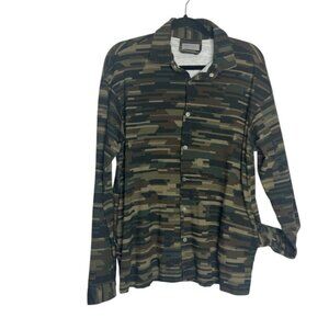 Zara Man Modern Camo Snap Button Shirt Jacket Shacket, size L